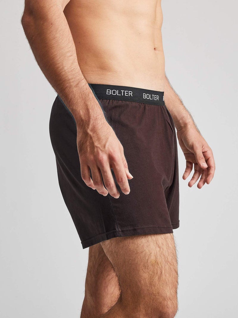 Bolter Menâ€™s 5-Pack Cotton Stretch Boxers Shorts (3X-Large, Earth) - Image 3